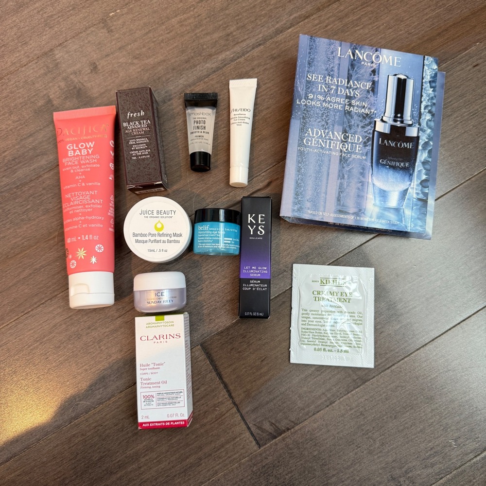 Skincare Travel Bundle Lancome Sunday Riley Shiseido Pacifica 11pc Set